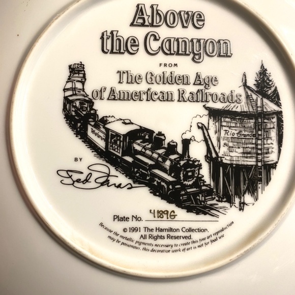 Above The Canyon Hamilton Collection Train Plate American Railroads Ted Xaras - Picture 3 of 5